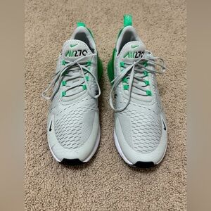 Nike Kids Air Max 270 Gray with Green Accents